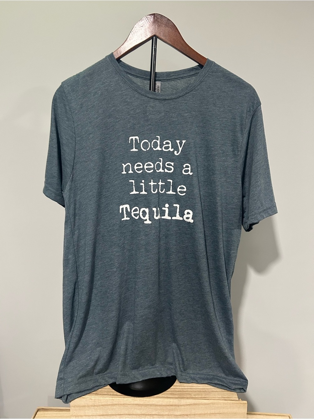 🆕 “Today needs a little Tequila” Graphic Tee - Slate Blue - Picture 1 of 1